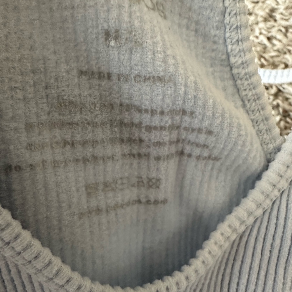 ADODOS Ribbed Soft Blue Tank Top - Picture 4 of 4